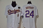 Dodgers 24 Kobe Bryant White 2020 Nike KB Cool Base Jerseys,baseball caps,new era cap wholesale,wholesale hats